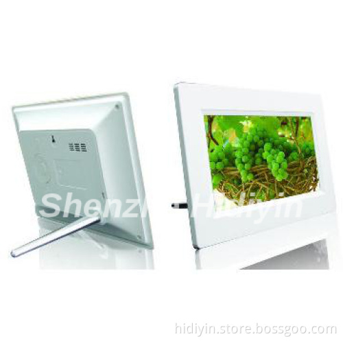2014 white digital photo frame with friendly environmental materials